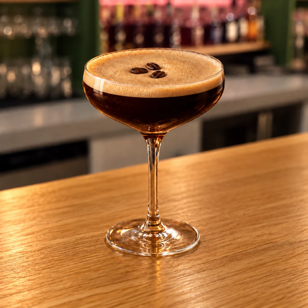 Autumn After Dark in a coupe with three coffee beans